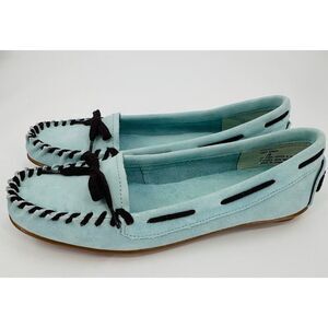 White Mountain Quimby Suede Leather Moc Flats Shoes Womens 6 NWOT